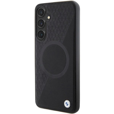 BMW BMHMS24S23RTPK S24 S921 Juodas/Juodas Dėklas Signature Leather Half Textured  Circle MagSafe 1 BMW BMHMS24S23RTPK S24 S921 Juodas/Juodas Dėklas Signature Leather Half Textured  Circle MagSafe 1