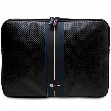 BMW Carbon Blue Stripe sleeve a 16 laptop - Juodas BMW Carbon Blue Stripe sleeve a 16 laptop - Juodas