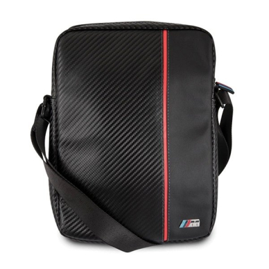 BMW Carbon / Raudonas Stripe 8&quot; Tablet Bag - Juodas