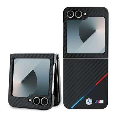 BMW Carbon Tricolor Dėklas Samsung Galaxy Z Flip 6 - Juodas BMW Carbon Tricolor Dėklas Samsung Galaxy Z Flip 6 - Juodas