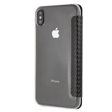 BMW Carbon Tricolor Stripe iPhone XS Max Dėklas - Juodas 4