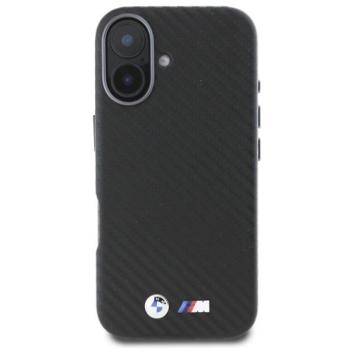 Orginalus BMW Dėklas Carbon Wrapped Metal iPhone 16 - Juodas 2 Orginalus BMW Dėklas Carbon Wrapped Metal iPhone 16 - Juodas 2