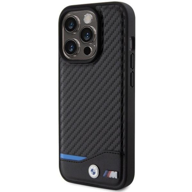 BMW Leather Carbon case for iPhone 15 Pro - black 1 BMW Leather Carbon case for iPhone 15 Pro - black 1