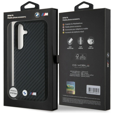 BMW Odinis Carbon MagSafe Dėklas skirtas Samsung Galaxy S25 - Juodas 7