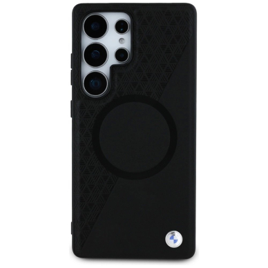BMW Odinis Half Textured MagSafe Dėklas skirtas Samsung Galaxy S25 Ultra - Juodas 2