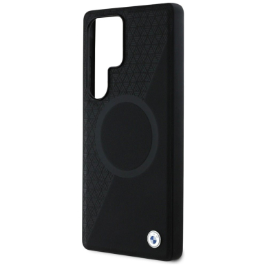 BMW Odinis Half Textured MagSafe Dėklas skirtas Samsung Galaxy S25 Ultra - Juodas 5