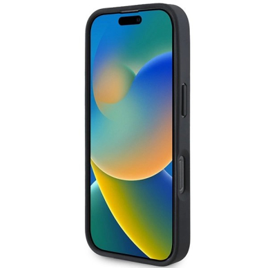 iPhone 16 Pro Max BMW odinis dėklas su įspaustu logotipu – juodas 4