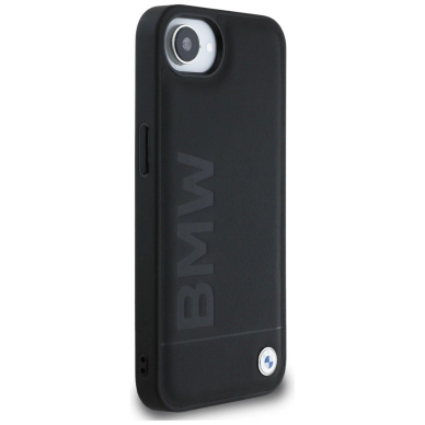 iPhone 16e – BMW Leather Hot Stamp dėklas - Juodas 3 iPhone 16e – BMW Leather Hot Stamp dėklas - Juodas 3