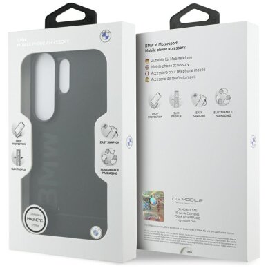 Samsung Galaxy S26 Ultra BMW Leather Hot Stamp MagSafe dėklas – juodas 7