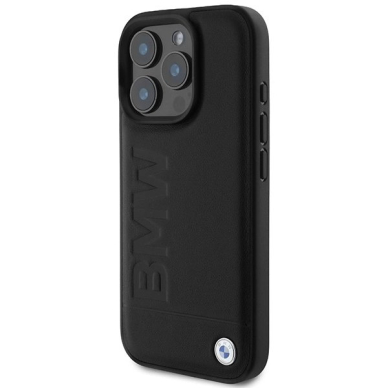 iPhone 16 Pro BMW odinis MagSafe dėklas su įspaustu logotipu – juodas 1