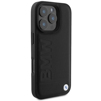 iPhone 16 Pro BMW odinis MagSafe dėklas su įspaustu logotipu – juodas 3