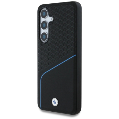 BMW Odinis Textured and Smooth MagSafe Dėklas skirtas Samsung Galaxy S25 - Juodas 1