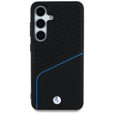 BMW Odinis Textured and Smooth MagSafe Dėklas skirtas Samsung Galaxy S25 - Juodas 2