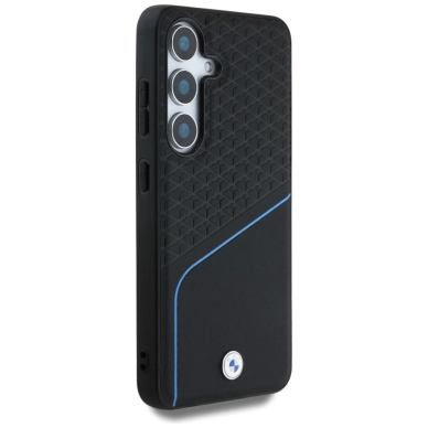 BMW Odinis Textured and Smooth MagSafe Dėklas skirtas Samsung Galaxy S25 - Juodas 3
