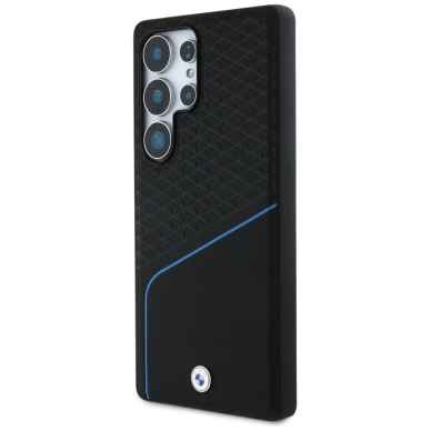 BMW Odinis Textured and Smooth MagSafe Dėklas skirtas Samsung Galaxy S25 Ultra - Juodas 1