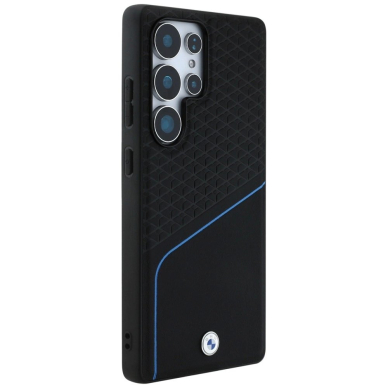 BMW Odinis Textured and Smooth MagSafe Dėklas skirtas Samsung Galaxy S25 Ultra - Juodas 3