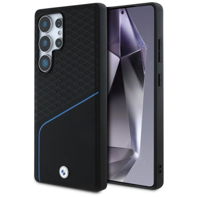 BMW Odinis Textured and Smooth MagSafe Dėklas skirtas Samsung Galaxy S25 Ultra - Juodas