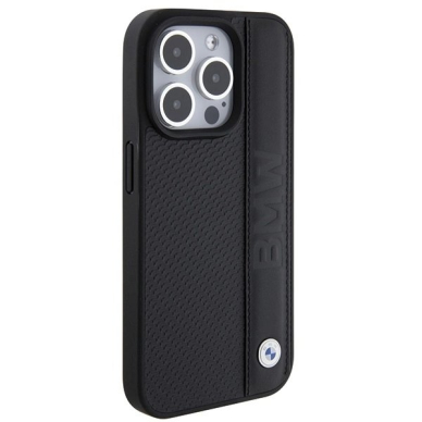 BMW Odinis Textured & Stripe iPhone 15 Pro Max Dėklas - Juodas 3