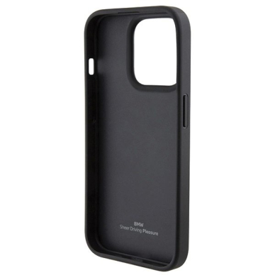 BMW Odinis Textured & Stripe iPhone 15 Pro Max Dėklas - Juodas 6