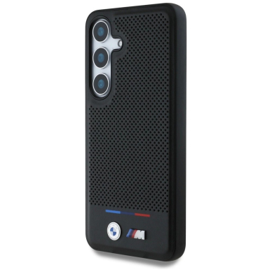BMW Odinis Tricolor Stripe MagSafe Dėklas skirtas Samsung Galaxy S25+ - Juodas 1