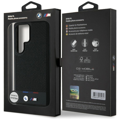 BMW Odinis Tricolor Stripe MagSafena Samsung Galaxy S25 Ultra Dėklas - Juodas 7