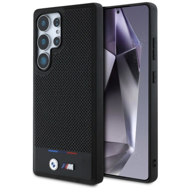 BMW Odinis Tricolor Stripe MagSafena Samsung Galaxy S25 Ultra Dėklas - Juodas BMW Odinis Tricolor Stripe MagSafena Samsung Galaxy S25 Ultra Dėklas - Juodas