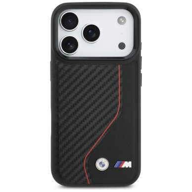 iPhone 17 Pro dėklas BMW M Carbon Line & Logo, MagSafe – raudonas 2 iPhone 17 Pro dėklas BMW M Carbon Line & Logo, MagSafe – raudonas 2