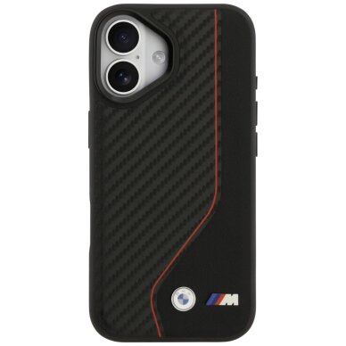 iPhone 17 BMW M Carbon Line & Logo dėklas su MagSafe – raudonas 2 iPhone 17 BMW M Carbon Line & Logo dėklas su MagSafe – raudonas 2