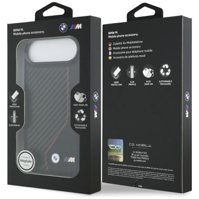 iPhone Air BMW M Carbon Line & Logo dėklas su MagSafe – raudonas 7