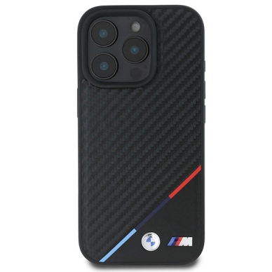 iPhone 16 Pro – BMW M Carbon Tricolor Line MagSafe dėklas - Juodas 2