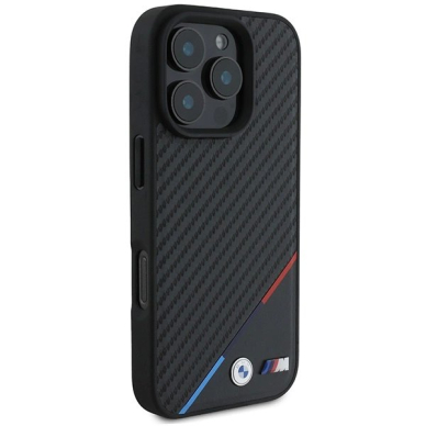 iPhone 16 Pro – BMW M Carbon Tricolor Line MagSafe dėklas - Juodas 3