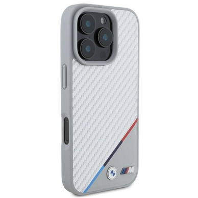 iPhone 16 Pro – BMW M Carbon Tricolor Line MagSafe dėklas - Pilkas 3