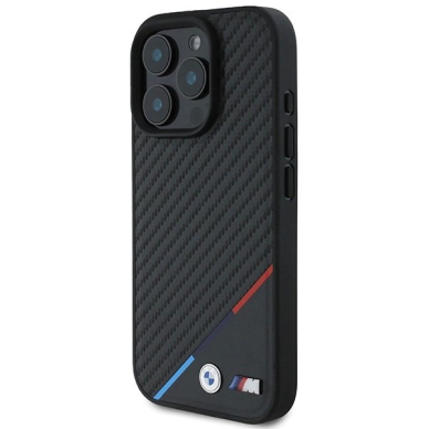 iPhone 16 Pro Max – BMW M Carbon Tricolor Line MagSafe dėklas - Juodas 1