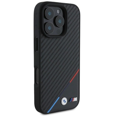 iPhone 16 Pro Max – BMW M Carbon Tricolor Line MagSafe dėklas - Juodas 3