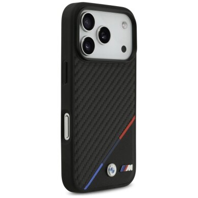 iPhone 17 Pro BMW M Carbon Tricolor Line MagSafe dėklas – juodas 3