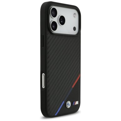 iPhone 17 Pro Max BMW M Carbon Tricolor Line MagSafe dėklas – juodas 3 iPhone 17 Pro Max BMW M Carbon Tricolor Line MagSafe dėklas – juodas 3