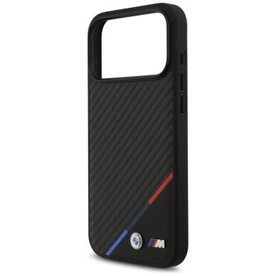 iPhone 17 Pro Max BMW M Carbon Tricolor Line MagSafe dėklas – juodas 5