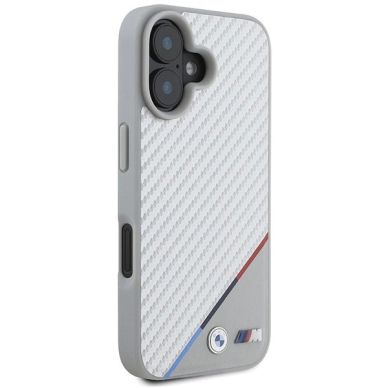 iPhone 16 – BMW M Carbon Tricolor Line MagSafe dėklas - Pilkas 3