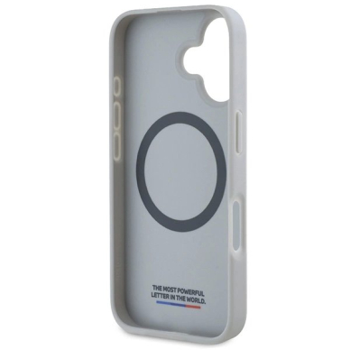 iPhone 16 – BMW M Carbon Tricolor Line MagSafe dėklas - Pilkas 6