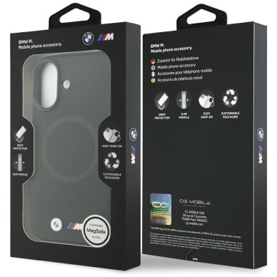iPhone 17 BMW M FW Metal Logo MagSafe dėklas – juodas 7