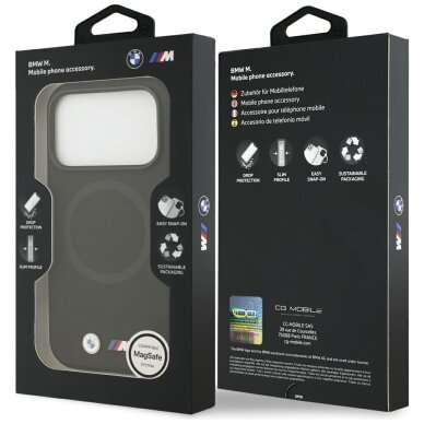 iPhone 17 Pro BMW M FW Metal Logo MagSafe dėklas – juodas 7