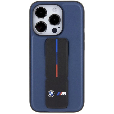 BMW M Grip Stand Bicolor Dėklas skirtas iPhone 15 Pro - navy Mėlynas 3