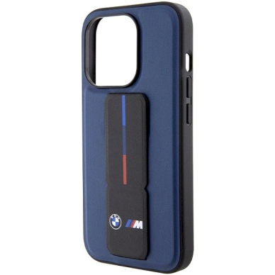 BMW M Grip Stand Bicolor Dėklas skirtas iPhone 15 Pro - navy Mėlynas 6