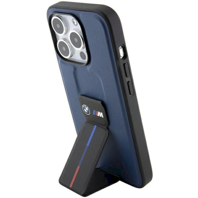 BMW M Grip Stand Bicolor Dėklas skirtas iPhone 15 Pro - navy Mėlynas