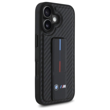 iPhone 16 – BMW M Grip Stand Smooth and Carbon dėklas - Juodas 3