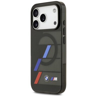 iPhone 17 Pro BMW M IML Metal Buttons Tricolor Lines MagSafe dėklas – juodas 1