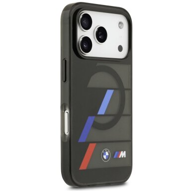 iPhone 17 Pro BMW M IML Metal Buttons Tricolor Lines MagSafe dėklas – juodas 3