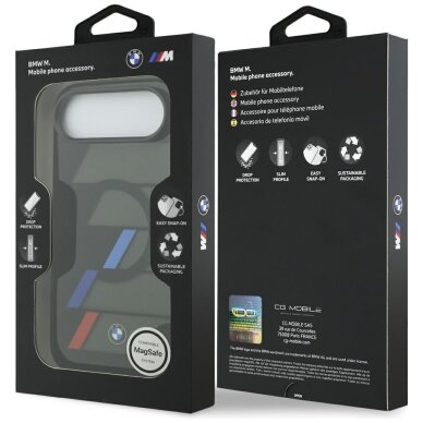iPhone Air BMW M IML Metal Buttons Tricolor Lines MagSafe dėklas – juodas 7