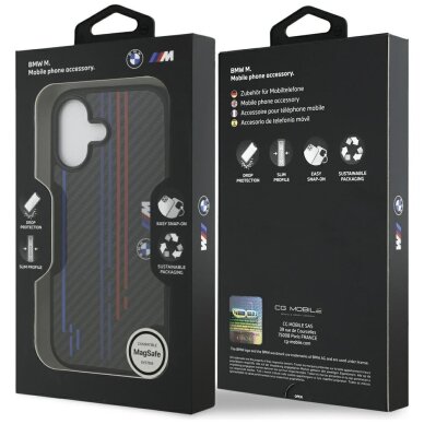 iPhone 17 dėklas BMW M Kevlar Lines & Logo su MagSafe – juodas 6 iPhone 17 dėklas BMW M Kevlar Lines & Logo su MagSafe – juodas 6