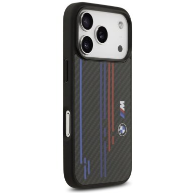 iPhone 17 Pro dėklas BMW M Kevlar Lines & Logo su MagSafe – juodas 2 iPhone 17 Pro dėklas BMW M Kevlar Lines & Logo su MagSafe – juodas 2
